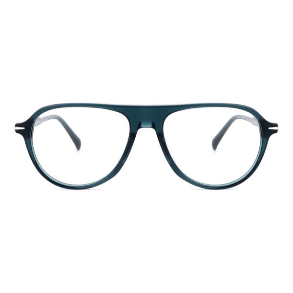 Acetate Glasses VG5046 C3, Dark Cyan-blue, Front View