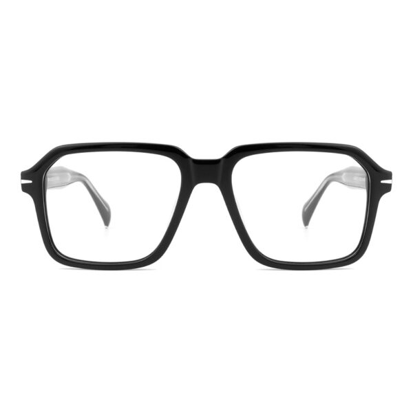 Acetate Glasses VG5038 C1, Black, Geometric, Front View