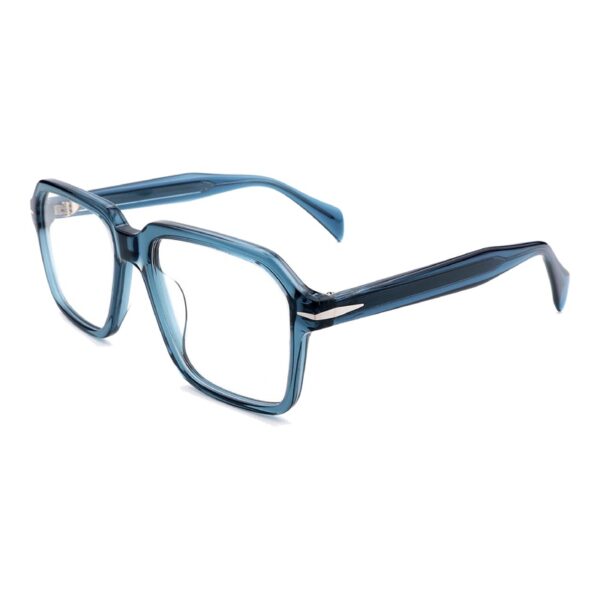 Acetate Glasses VG5038 C4, Dark Teal, Geometric, Three-quarter View