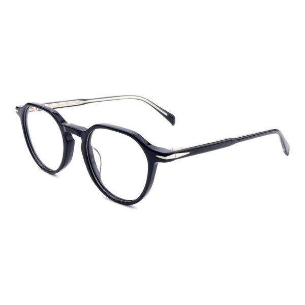 Acetate Glasses VG5040 C1, Black, Pantos, Three-quarter View