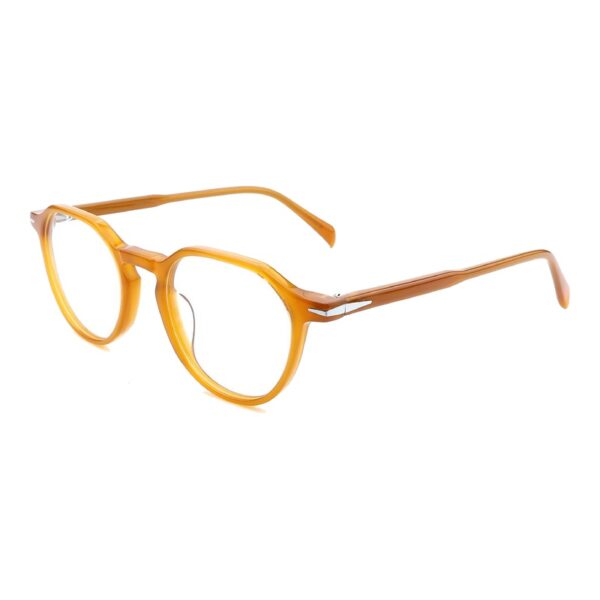 Acetate Glasses VG5040 C3, Amber, Pantos, Three-quarter View