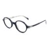 Acetate Glasses VG5041 C1, Black, Round, Three-quarter View