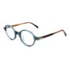Acetate Glasses VG5041 C4, Deep Blue, Brown, Round, Three-quarter View