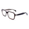 Acetate Glasses VG5042 C4, Brown, Irregular Hexagon, Three-quarter View