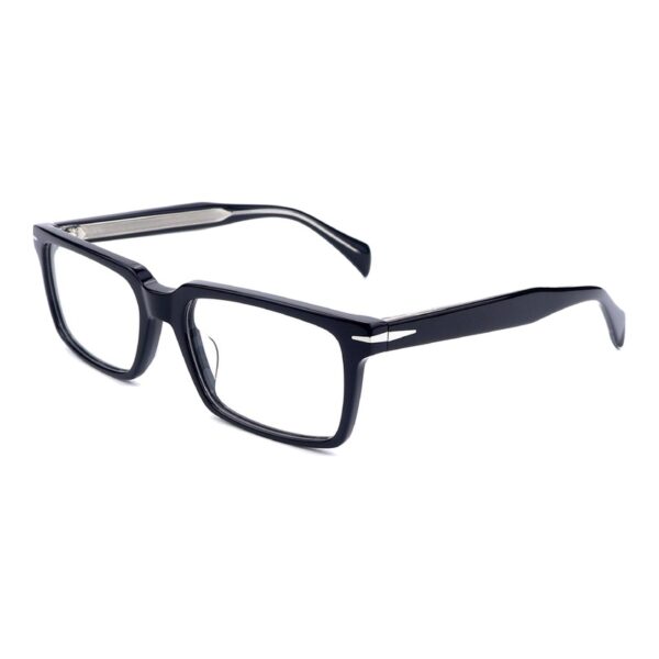 Acetate Glasses VG5043 C1, Black, Rectangle, Three-quarter View