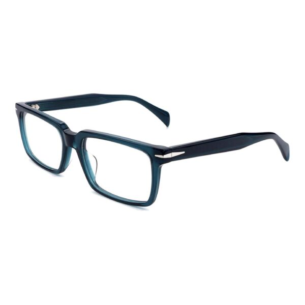 Acetate Glasses VG5043 C3, Dark Cyan, Rectangle, Three-quarter View