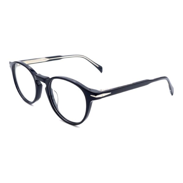 Acetate Glasses VG5044 C1, Black, Pantos, Three-quarter View
