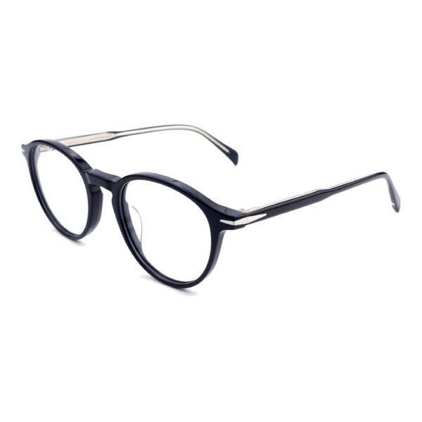 Acetate Glasses VG5045 C1, Black, Pantos, Three-quarter view