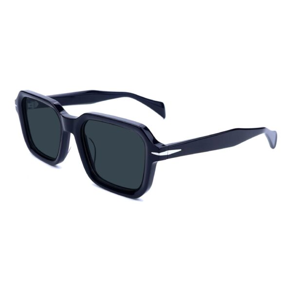 Acetate Sunglasses VG5042S C1, Black, Irregular Hexagon, Three-quarter View