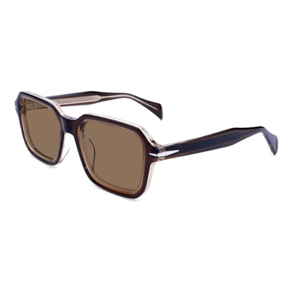 Acetate Sunglasses VG5042S C4, Brown, Irregular Hexagon, Three-quarter View
